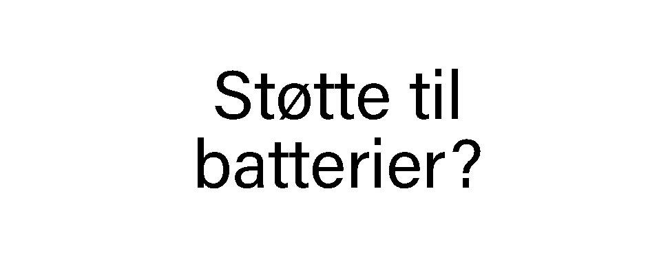 Støtte til batterier sammen med solcelleanlegg